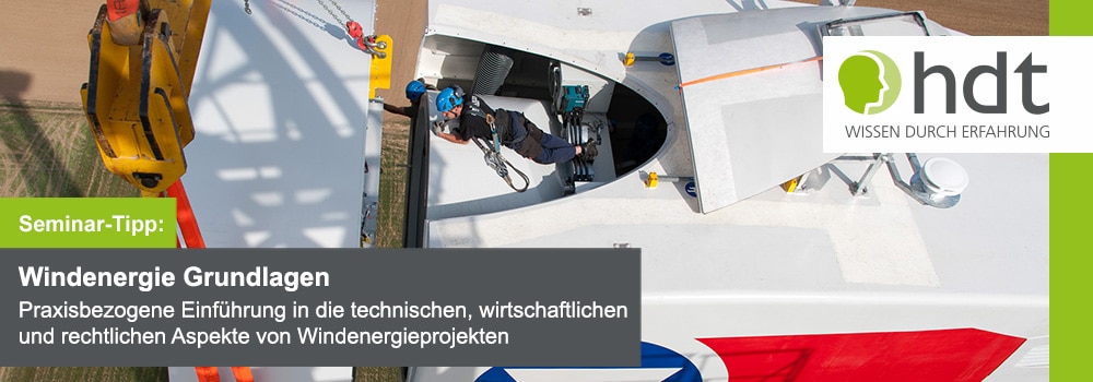 Unser passender Seminar-Tipp: Windenergie Grundlagen